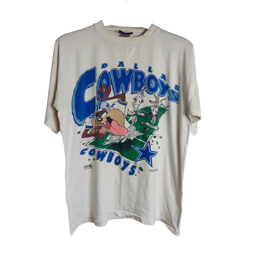 Vintage 1994 Dallas Cowboys T Shirt Taz Super Bowl Looney Tunes L Football NFL
